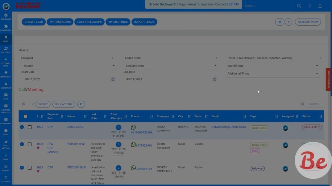 HOW TO CREATE add call notes and reminders