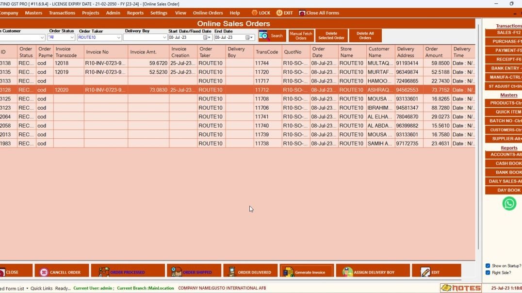⁣CREATING INVOICE FROM ONLINE ORDERS